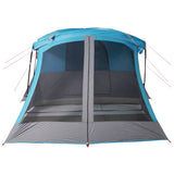 Camping Tent with Porch 4-Person Blue Waterproof 94537