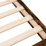 Bed Frame without Mattress Smoked Oak 160x200 cm Engineered Wood 842011