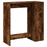 Bar Table with Racks Smoked Oak 101x40x103.5 cm Engineered Wood 854368
