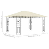 Gazebo with Mosquito Net 4x3x2.73 m Cream 180 g/m 47970