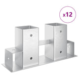 Firewood Stack Aid 12 pcs Silver 34 x 10 x 15 cm Steel 42030116