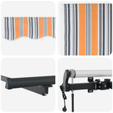 Retractable Awning Multicolour 400 x 200 cm Fabric 3329846