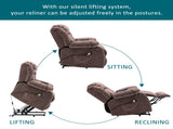 Power Massage Lift Recliner Chair with Heat & Vibration for Elderly, Heavy Duty and Safety Motion WF292150BAA