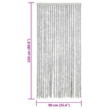 Fly Curtain Grey 90x220 cm Chenille 377349
