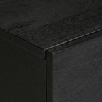 ZNTS Bedside Cabinet Black 40x33x46 cm Solid Wood Mango 4017646