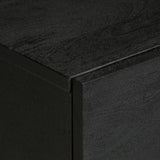 Bedside Cabinet Black 40x33x46 cm Solid Wood Mango 4017646