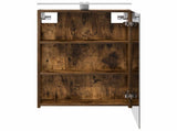 Bathroom Mirror Cabinet Smoked Oak 50 x 14.5 x 70 cm 889051