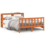 Bed Frame with Headboard without Mattress Wax Brown 160x200 cm 3305924