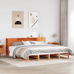 Bookcase Bed without Mattress Wax Brown 180x200 cm Super King Solid Wood 3323886