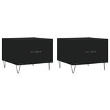 Coffee Tables 2 pcs Black 50x50x40 cm Engineered Wood 829383