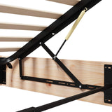 Ottoman Bed Frame with Storage Natural 135 x 190 cm 3418777