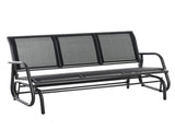 3-Seat Glider Rocking Chair for 3 People Garden Bench Patio Furniture Metal Frame T3398P320367
