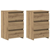 Bedside Cabinets 2 pcs Artisan Oak 40x35x62.5 cm Engineered Wood 856525