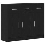 Sideboard Black Oak 91x28x75 cm Engineered Wood 862447