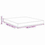 Bed Mattress with Mattress Grey 180 x 200 cm Fabric 42008302