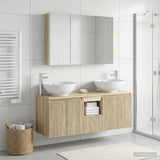 Bathroom Cabinet Set 4 pcs Sonoma Oak Engineered Wood 3406505