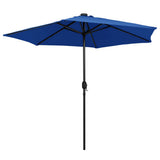 Garden Parasol Azure Blue Polyester, Aluminium, Steel Medium 47359