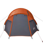 ZNTS Camping Tent Tunnel 3-Person Grey and Orange Waterproof 94392