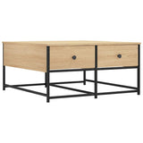 Coffee Table Sonoma Oak 80x80x40 cm Engineered Wood 835355