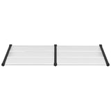 Door Canopy Black and Transparent 199x90 cm Polycarbonate 153685