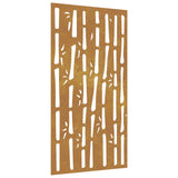 Garden Wall Decoration 105x55 cm Corten Steel Bamboo Design 824481