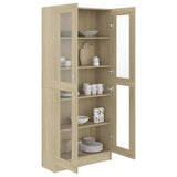 Vitrine Cabinet Sonoma Oak 82.5x30.5x185 cm Engineered Wood 802771