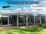 3 x 6m Pop Up Gazebo, Outdoor Canopy Shelter, Marquee Party Wedding Tent with 6 Mesh Walls and Carry T3398P325137