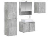 Bathroom Cabinet Set 5 pcs Concrete Grey 50 x 14.5 x 70 cm 3407322