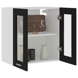 Hanging Glass Cabinet Lyon Black 60x31x60 cm Engineered Wood 802522