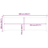 Sun Shade Sail Yellow and White 6 x 2 m 100% Polyester Oxford 42031063