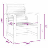 Chair 2 Piece Brown 65 x 60 x 76.5 cm Solid Teak Wood 42006402