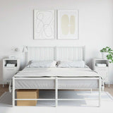 Bedside Cabinets 2 pcs White 36x39x68 cm Steel 843077