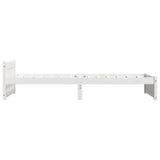 Bed Frame without Mattress White Solid Wood 90x190 cm Single Single 815010