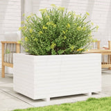Garden Planter White 90x60x49.5 cm Solid Wood Pine 3282565
