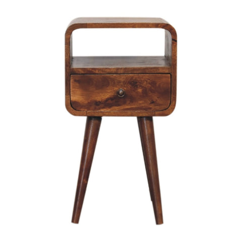 Mini Chestnut Curve Open Bedside IN3313