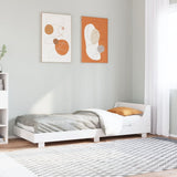 Bed Frame without Mattress White 75x190 cm Small Single Solid Wood Pine 850753