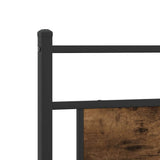 Bed Frame without Mattress Smoked Oak 100x190 cm Engineered Wood 4106755