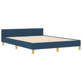 ZNTS Bed Frame Blue 140x190 cm Fabric 3344731