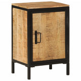 4 Piece Bathroom Furniture Set Iron and Solid Wood Mango 3217116