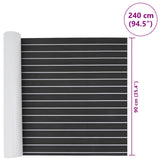 Boat Mat Striped Dark Grey and White 240 x 90 cm EVA 42046771