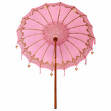 Balinese Parasol Pink x 260 cm Cotton and Wood 42006462