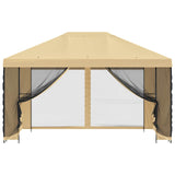 Garden Gazebo with Sidewalls 4 x 3 m Cream Polyester and Steel 900386