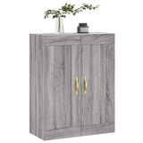Wall Mounted Cabinet Grey Sonoma 69.5x34x90 cm Engineered Wood 835016