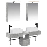 Bathroom Cabinet Set 5 pcs Concrete Grey Engineered Wood 3406314