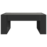 ZNTS Coffee Table with Infinity LED Black 70x53x30 cm 847631