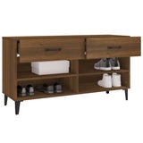 Shoe Cabinet Brown Oak 102x35x55 cm Engineered Wood 817572