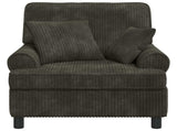 XL Armchair with Cushions Anthracite 1.5 Lines Fabric 42043479