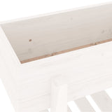 Garden Planter White 62x30x69 cm Solid Wood Pine 825234