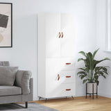 Highboard White 69.5x34x180 cm Engineered Wood 3195875