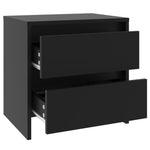 Bedside Cabinets 2 pcs Black 45x34.5x44.5 cm Engineered Wood 809848